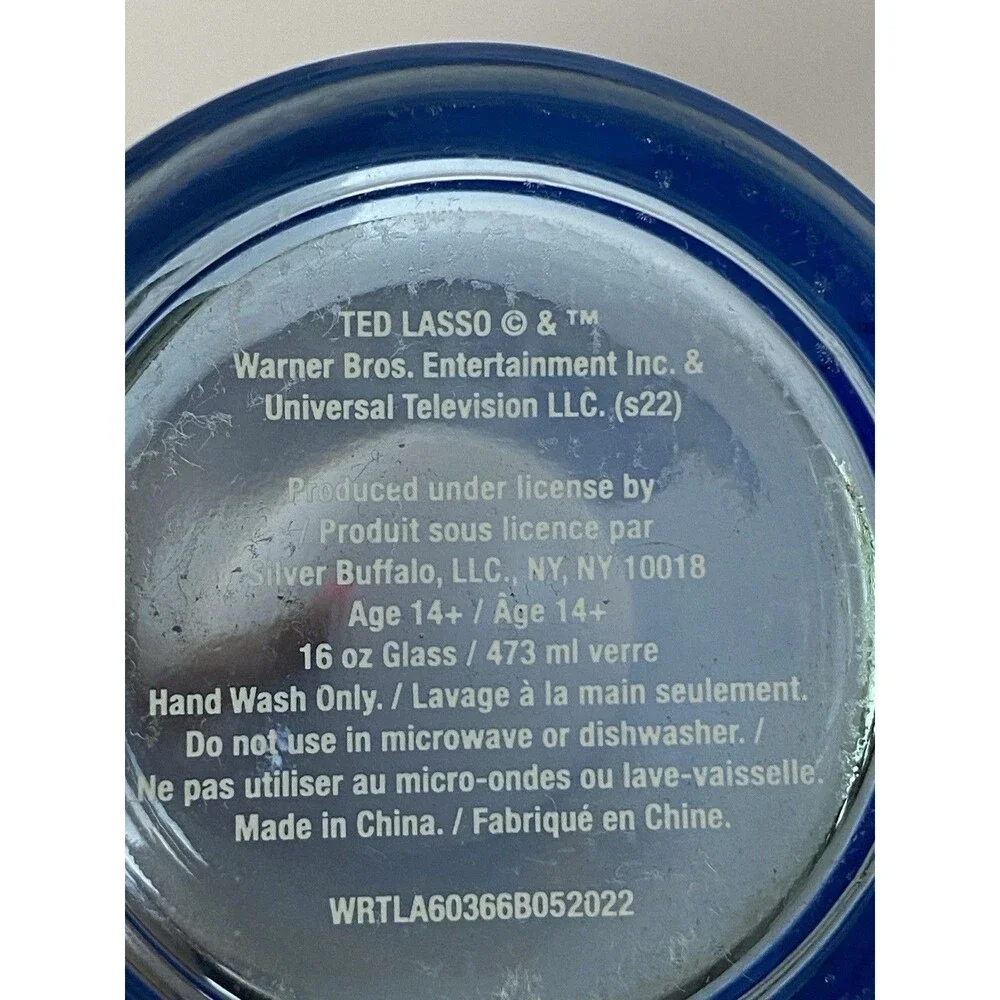 New Ted Lasso A.F.C.Richmond Soccer 16 oz Glass - Collectors Item - Great Gift